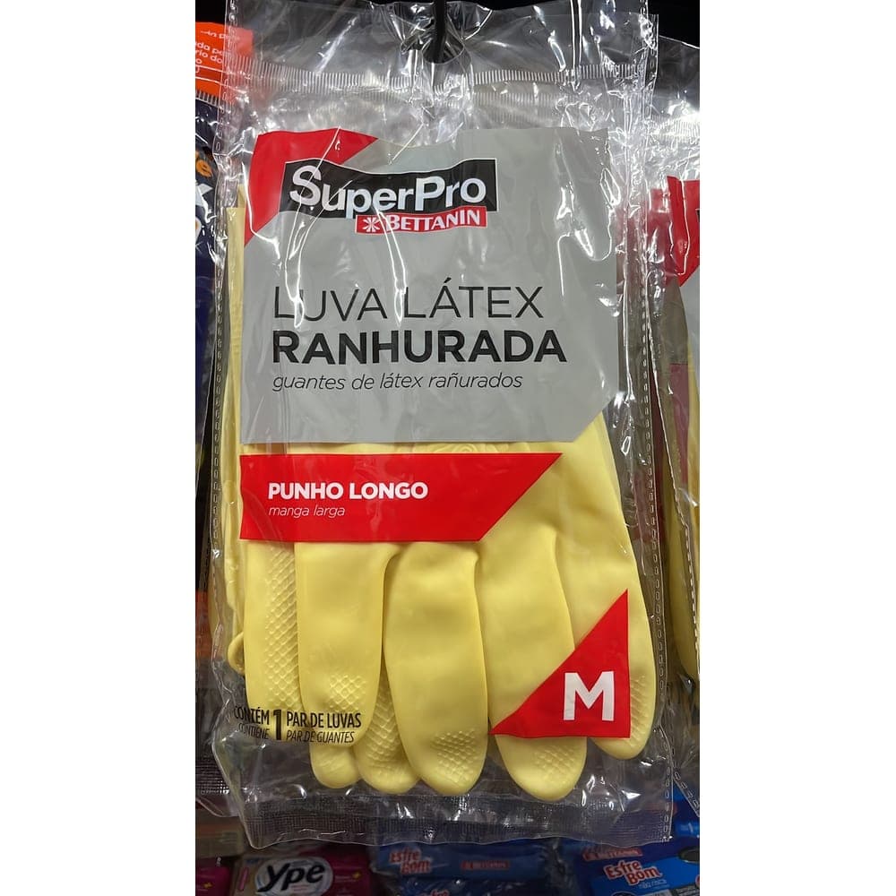 Luva látex Ranhurada